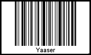 Interpretation von Yaaser als Barcode