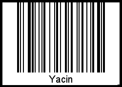 Barcode des Vornamen Yacin