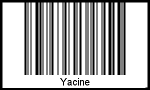 Interpretation von Yacine als Barcode