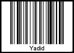 Der Voname Yadid als Barcode und QR-Code