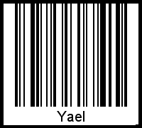 Barcode des Vornamen Yael