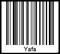 Der Voname Yafa als Barcode und QR-Code