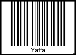 Interpretation von Yaffa als Barcode