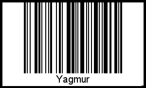 Barcode des Vornamen Yagmur