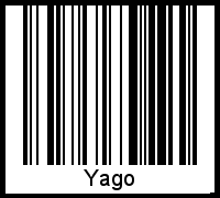 Barcode des Vornamen Yago