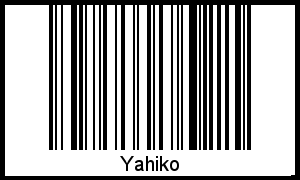 Der Voname Yahiko als Barcode und QR-Code
