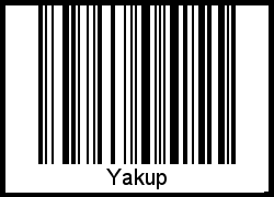 Der Voname Yakup als Barcode und QR-Code