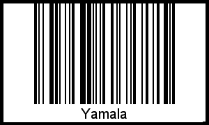 Barcode des Vornamen Yamala