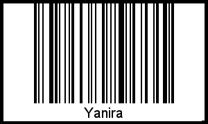 Der Voname Yanira als Barcode und QR-Code