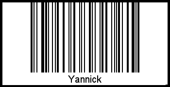 Barcode des Vornamen Yannick