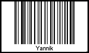 Barcode des Vornamen Yannik