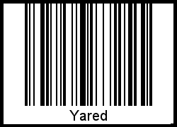 Der Voname Yared als Barcode und QR-Code