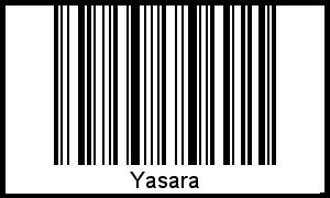 Barcode des Vornamen Yasara