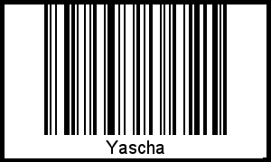 Barcode des Vornamen Yascha