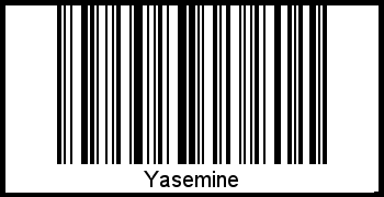 Der Voname Yasemine als Barcode und QR-Code