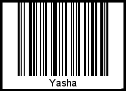 Interpretation von Yasha als Barcode