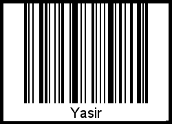 Interpretation von Yasir als Barcode