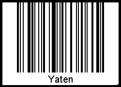 Der Voname Yaten als Barcode und QR-Code
