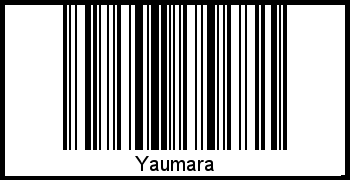 Barcode des Vornamen Yaumara