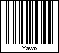 Der Voname Yawo als Barcode und QR-Code