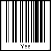 Yee als Barcode und QR-Code