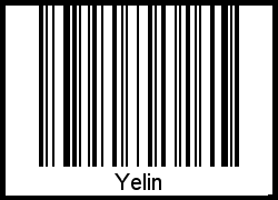 Der Voname Yelin als Barcode und QR-Code