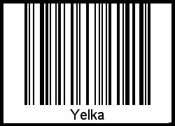 Der Voname Yelka als Barcode und QR-Code