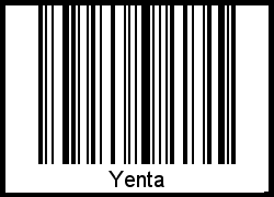 Barcode des Vornamen Yenta