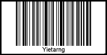 Yietarng als Barcode und QR-Code