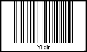 Der Voname Yildir als Barcode und QR-Code