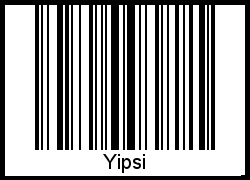 Barcode des Vornamen Yipsi