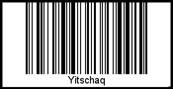 Yitschaq als Barcode und QR-Code