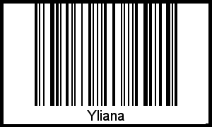Der Voname Yliana als Barcode und QR-Code
