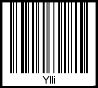 Barcode des Vornamen Ylli