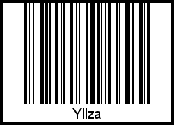Barcode des Vornamen Yllza
