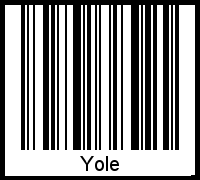 Yole als Barcode und QR-Code
