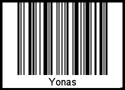 Barcode des Vornamen Yonas