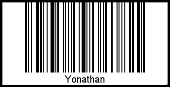 Der Voname Yonathan als Barcode und QR-Code