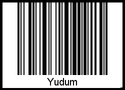 Der Voname Yudum als Barcode und QR-Code