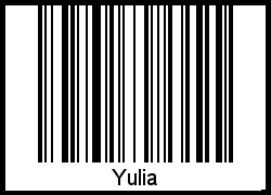 Interpretation von Yulia als Barcode