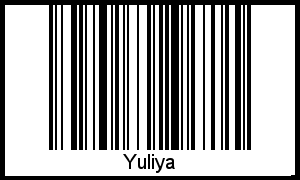 Yuliya als Barcode und QR-Code