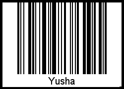 Interpretation von Yusha als Barcode