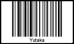 Barcode des Vornamen Yutaka