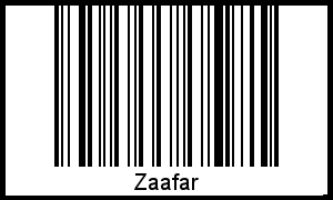 Interpretation von Zaafar als Barcode