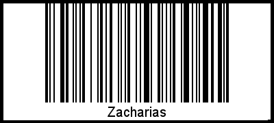 Der Voname Zacharias als Barcode und QR-Code