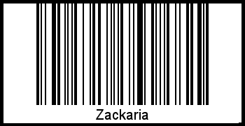 Der Voname Zackaria als Barcode und QR-Code