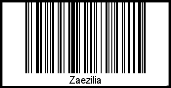 Barcode des Vornamen Zaezilia