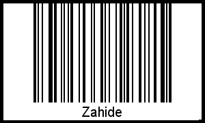 Der Voname Zahide als Barcode und QR-Code