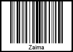 Der Voname Zaima als Barcode und QR-Code