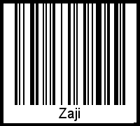 Der Voname Zaji als Barcode und QR-Code